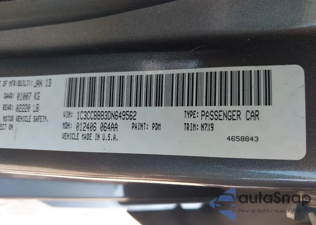 1C3CCBBB3DN649562: 42557009