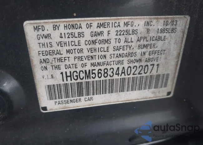 1HGCM56834A022071: 42556347