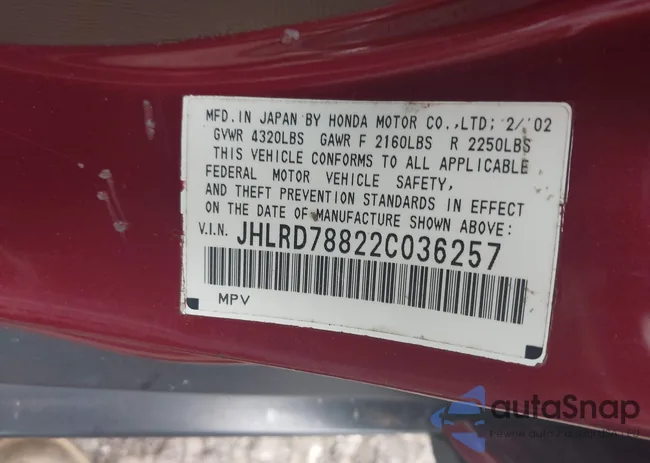 JHLRD78822C036257: 42557626