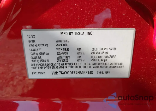 7SAYGDEE4NA022148: 42557690