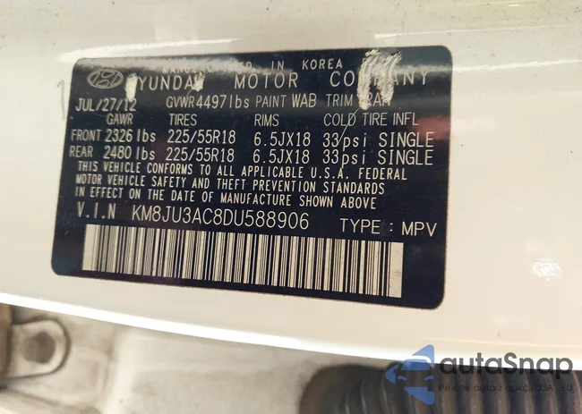 KM8JU3AG2FU118540: 42557743