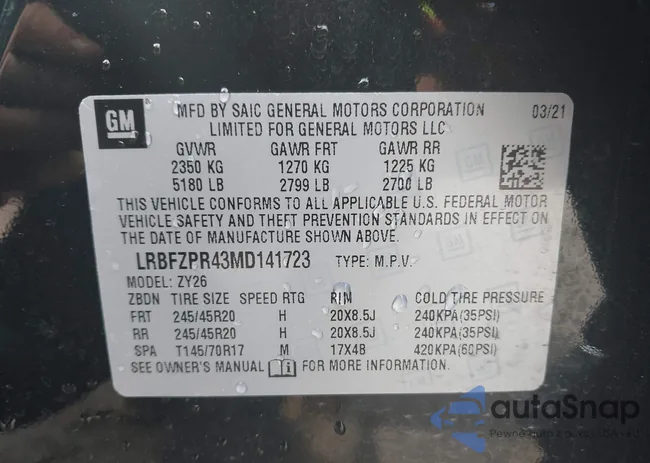 LRBFZPR43MD141723: 42557813