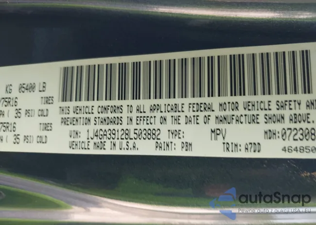 1J4GA39128L503882: 42557827