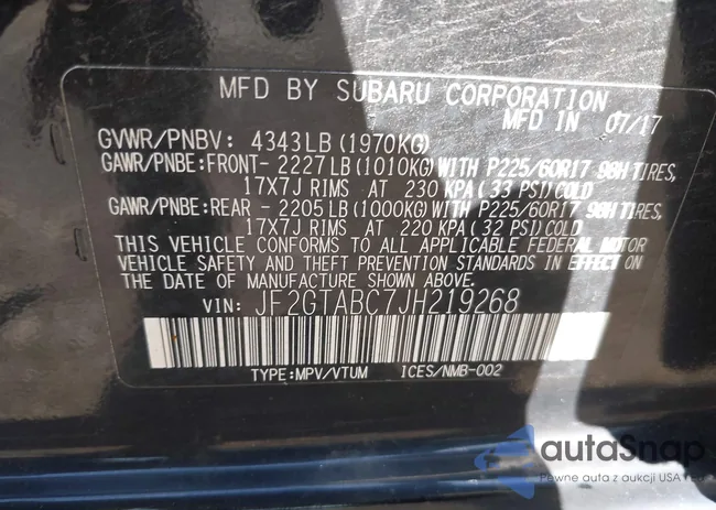 JF2GTABC7JH219268: 42558014