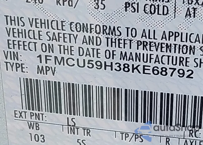 1FMCU59H38KE68792: 42557191