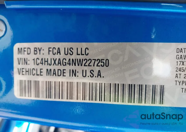 1C4HJXAG4NW227250: 42557443