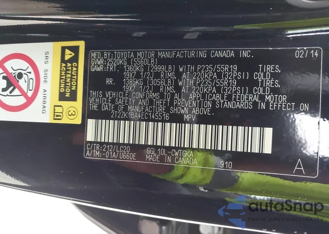 2T2ZK1BA4EC145516: 42558726