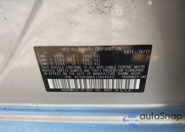 4S3GKAM66J3604603: 42558727