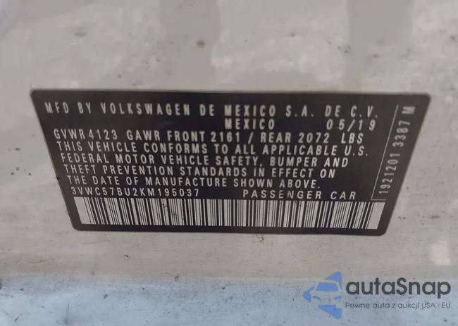 3VWC57BU2KM195037: 42559051