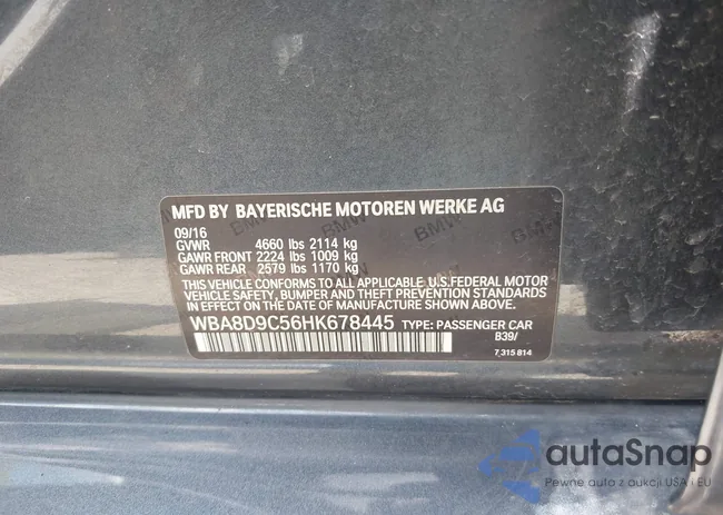 WBA8D9C56HK678445: 42558169