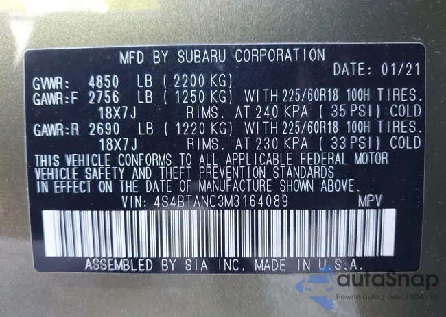 4S4BTANC3M3164089: 42558309