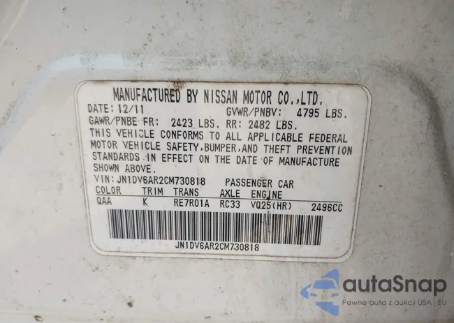 JN1DV6AR2CM730818: 42558363