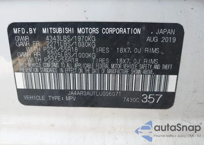 JA4AR3AU1LU006071: 42558399