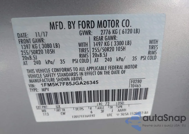 1FM5K7F85JGA26345: 42559655