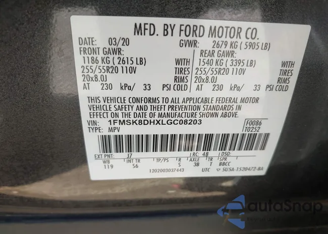 1FMSK8DHXLGC08203: 42559704