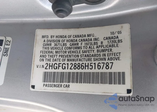 2HGFG12886H516787: 42559770