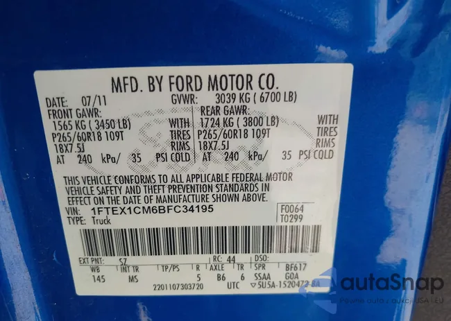 1FTEX1CM6BFC34195: 42559795