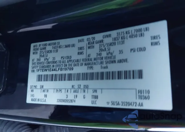 1FTEW1E44LFB19709: 42559801