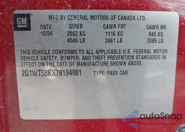 2G1WT58KX79194081: 42559930