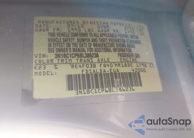 3N1BC1CP6BL386236: 42560040