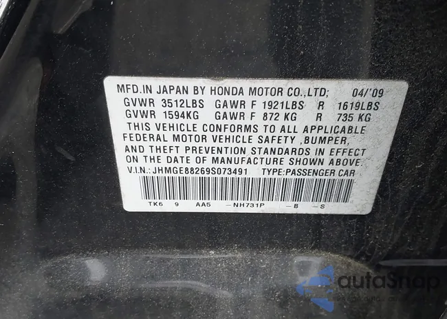 JHMGE88269S073491: 42559447