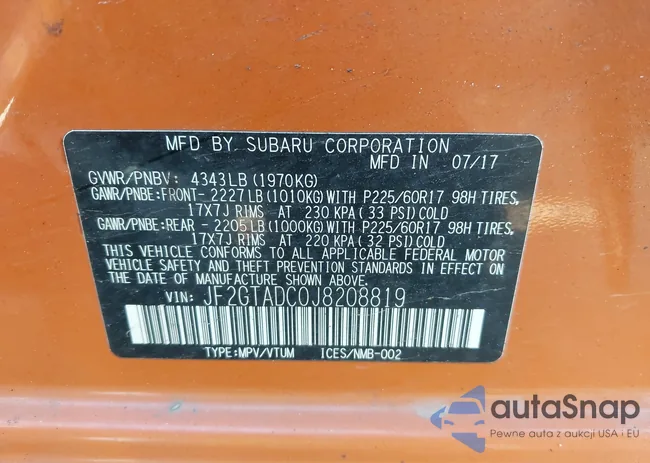 JF2GTADC0J8208819: 42560907