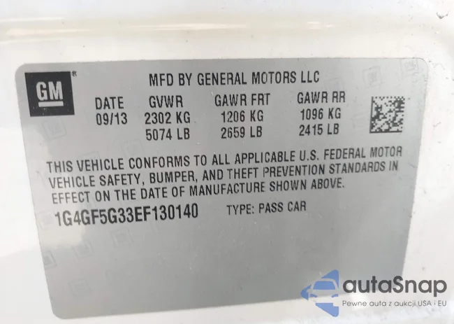 1G4GF5G33EF130140: 42560287