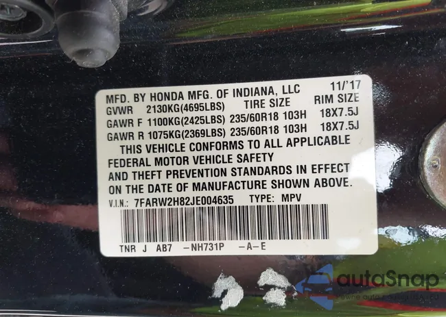 7FARW2H82JE004635: 42560332