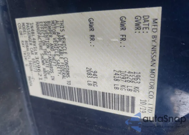 1N4BL4BV1LN309621: 42560440