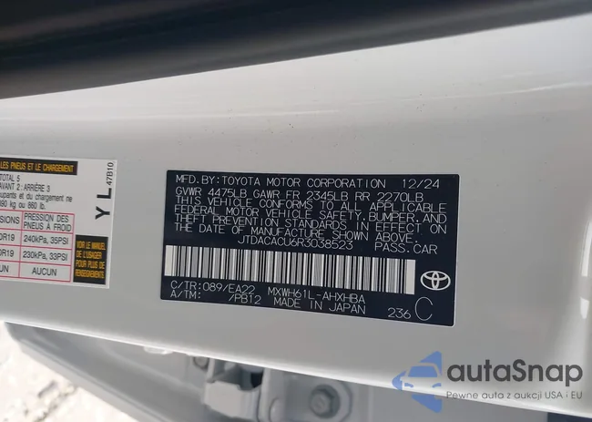 JTDACACU6R3038523: 42561923