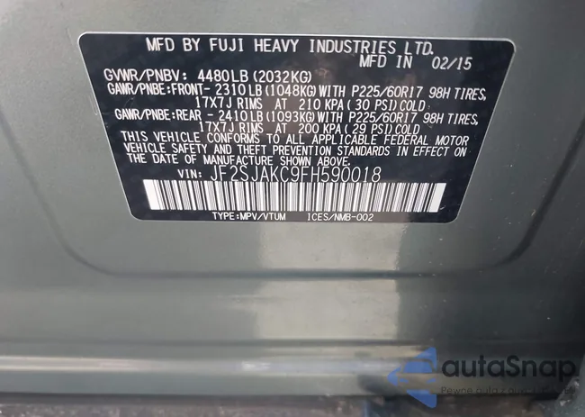 JF2SJAKC9FH590018: 42561933