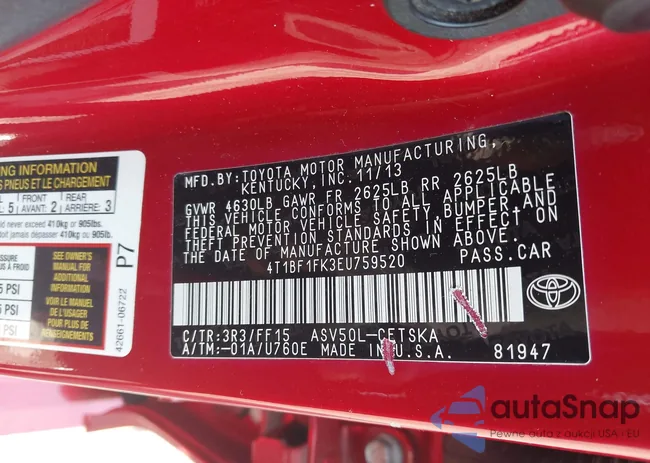 4T1BF1FK3EU759520: 42561951