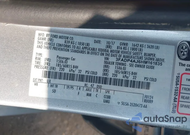 3FADP4AJ6HM161835: 42561498