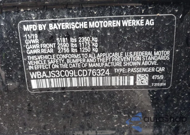 WBAJS3C09LCD76324: 42562550