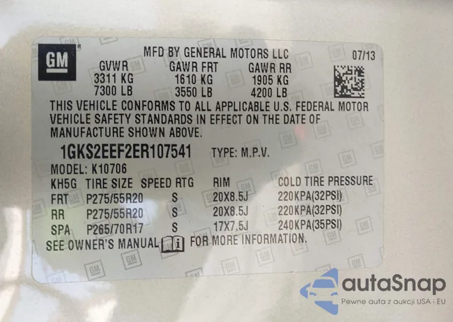 1GKS2EEF2ER107541: 42562639