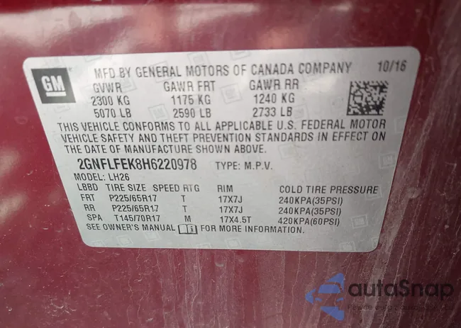 2GNFLFEK8H6220978: 42562651