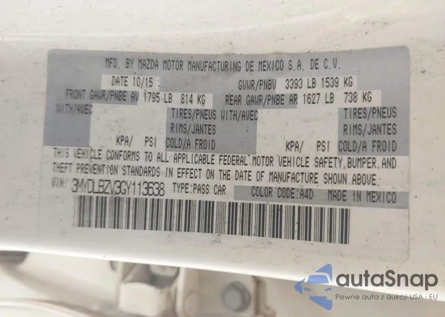 3MYDLBZV3GY113638: 42562670