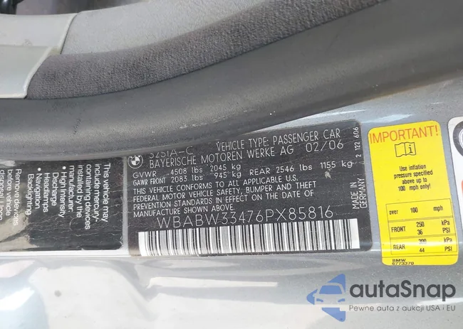 WBABW33476PX85816: 42562846