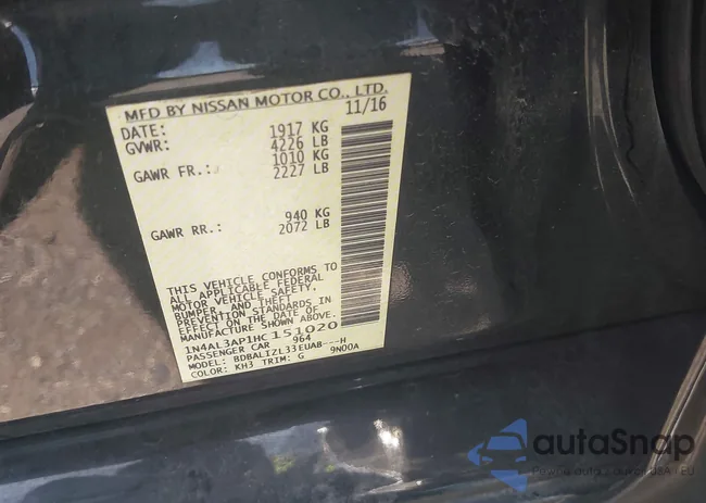 1N4AL3AP1HC151020: 42562900