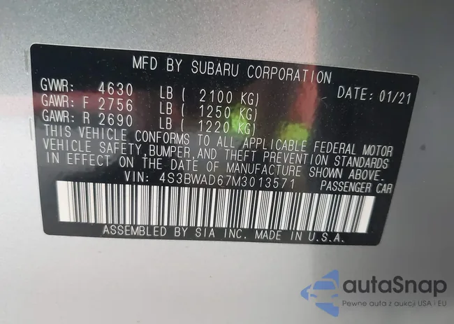 4S3BWAD67M3013571: 42562978