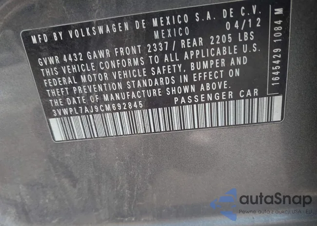 3VWPL7AJ9CM692845: 42563053