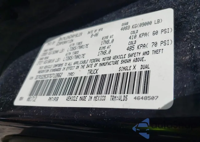 3D7KS29C87G712862: 42562227