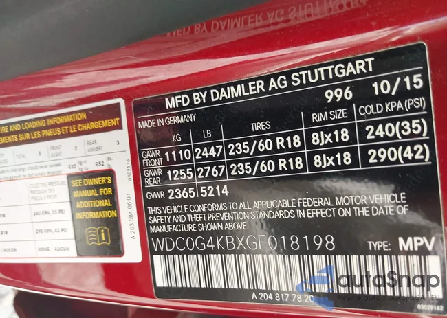 WDC0G4KBXGF018198: 42562238