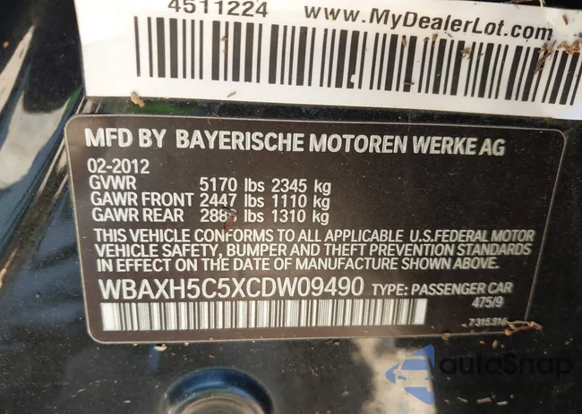 WBAXH5C5XCDW09490: 42562283