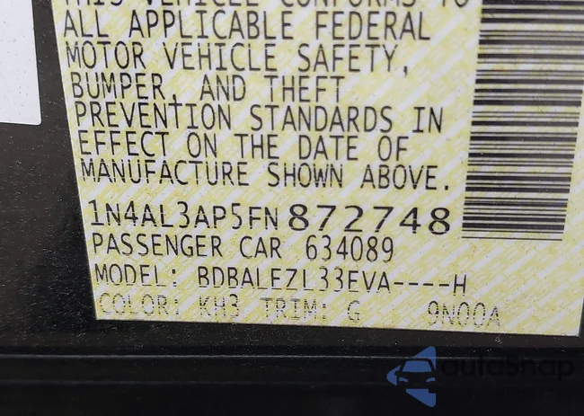 1N4AL3AP5FN872748: 42563562