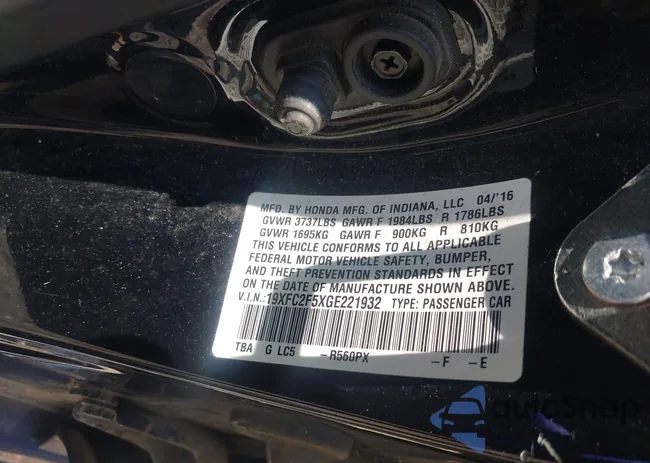 19XFC2F5XGE221932: 42563773