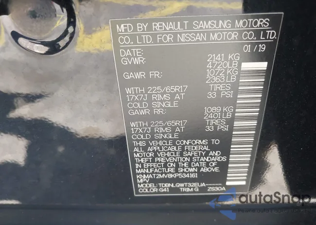 KNMAT2MV8KP534161: 42563201