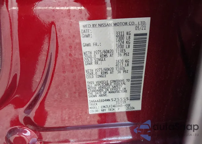 1N6AA1ED4MN525555: 42563247