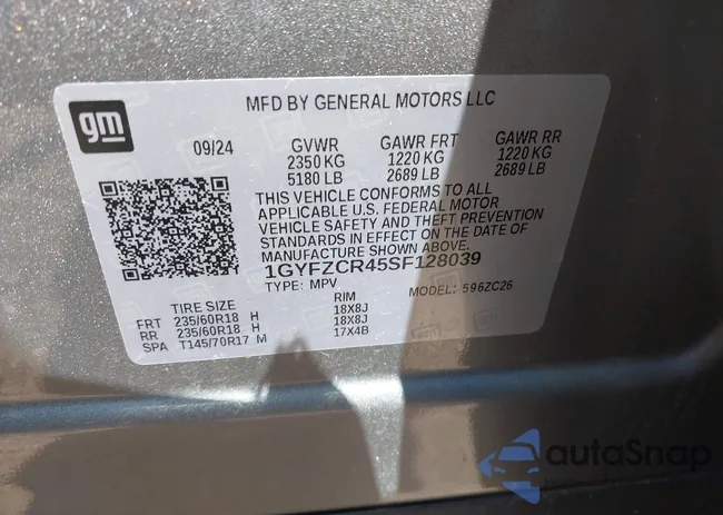 1GYFZCR45SF128039: 42563517