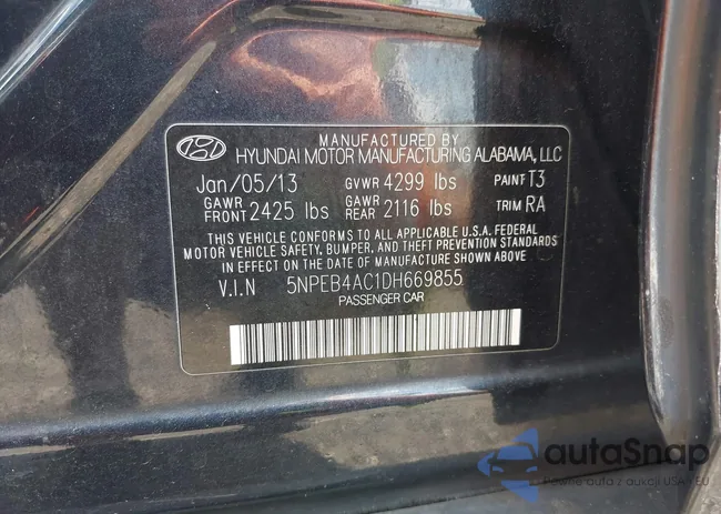 5NPEB4AC1DH669855: 42564642